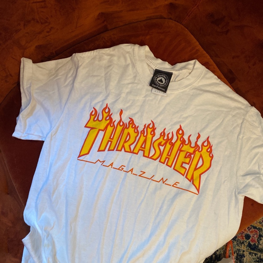 Thrasher flames t shirt barely worn